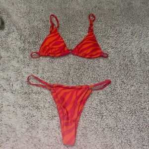 SHEIN pink and white bikini set thing bottoms. Size XS